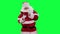 Santa Claus with Notepad in hand chroma key (green screen)