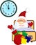 Santa Claus overslept and was late for New Year party