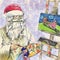 Santa Claus painter