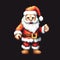 Santa Claus pixel art video game character. Pixel art, nostalgic and fun.