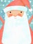 Santa Claus portrait. Christmas card poster banner. Illustration of a happy Santa Claus with big beard, and copy space.