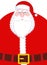 Santa Claus portrait. Christmas Grandpa with white beard and red