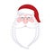 Santa Claus portrait. Christmas Grandpa with white beard and red