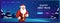 santa claus in red costume and hat with thumb up hand gesture christmas eve holiday happy new year celebration template