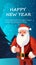 santa claus in red costume and hat with thumb up hand gesture christmas eve holiday happy new year celebration template