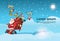 Santa Claus Ride Electric Segway Scooter, Elf Flying Drone Present Delivery Christmas Holiday New Year