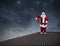 Santa Claus on a roof