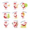 Santa Claus Routine. Collection of Illustrations