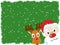 Santa Claus and Rudolph Christmas Card
