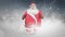 Santa claus runcycle front snow storm christmas 3D rendering animation loop