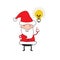 Santa Claus. Santa Claus came up with an idea. Merry Christmas. - Vector illustration