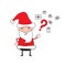 Santa Claus. Santa Claus who don`t know what to give. Merry Christmas. - Vector illustration