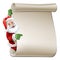 Santa Claus Scroll Sign Christmas Cartoon