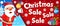 Santa Claus is shouting in megaphone a Christmas sales . Christmas banner