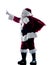 Santa claus showing pointing silhouette isolated