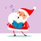 Santa Claus singing Christmas carols