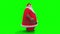 Santa claus sinuous walk cycle side Christmas green screen 3D rendering animation loop