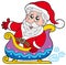 Santa Claus on sledge