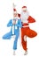 Santa Claus and the Snow Maiden of yoga