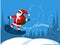 Santa Claus on snowboard