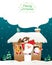 Santa Claus, Snowman And Animals In House