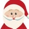 Santa claus snowy isolated background