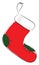 Santa Claus socks, vector or color illustration