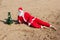 Santa claus sparklers christmas  celebration new year beach holiday