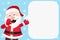 Santa Claus speaks loudly. New year banner