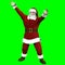 Santa Claus standing exultant