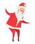 Santa Claus with Stretched Arms Isolated on White.