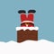 Santa Claus Stuck in the Chimney