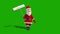 Santa claus subscribe sign Christmas green screen 3D rendering animation