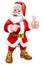 Santa Claus Thumbs Up Pointing Christmas Cartoon