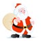 Santa claus with toy bag