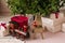 Santa Claus toy Express, wooden deer toy and Christmas gifts