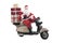 Santa Claus on vintage scooter