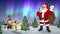 Santa Claus Waving at North Pole