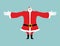 Santa Claus welcome gesture. Cheerful Santa. grandfather with be