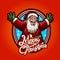 Santa Claus Welcome Merry Christmas with glasses Illustrations