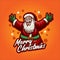 Santa Claus Welcome Merry Christmas with glasses Illustrations