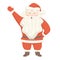 Santa Claus welcomes someone scandinavian card. Christmas and New year character