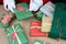 Santa Claus Wrapping Presents