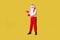 Santa claus yellow food style, fat isolated man fun happy. Hat grandpa time hands shows