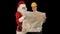 Santa Claus with a Young Architect reading a map, Luma Matte attached