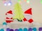 Santa clausand xmas tree christmas paper craft
