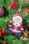 Santa Clause Christmas ornament tree, detail, close up