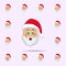 Santa Clause in concerned about emoji icon. Santa claus Emoji icons universal set for web and mobile