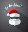 Santa Clause simple head with moustache, beard