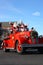 Santa Clause in Vintage Fire Truck